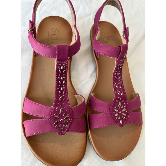 Naturalizer Women’s Pink Strappy Rhinestone Sandals | Size 10M  New - Picture 6 of 8